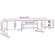 ТВ шкаф, дъб артизан, 180x31,5x40 см, инженерно дърво