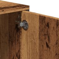 ТB шкаф с чекмедже, старо дърво, 200x25x44 см, инженерно дърво