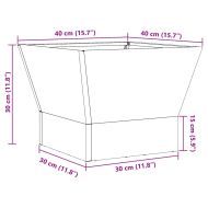 Огнище Черно 40 x 40 x 35 cm Стомана