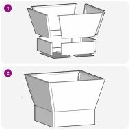 Огнище Кафяво 40 x 40 x 35 cm Патинираща стомана