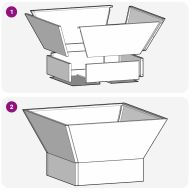 Огнище Кафяво 60 x 60 x 35 cm Патинираща стомана