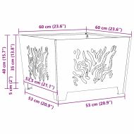 Огнище Черно 60 x 60 x 40 cm Стомана