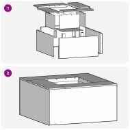 Огнище Кафяво 60 x 60 x 30 cm Патинираща стомана