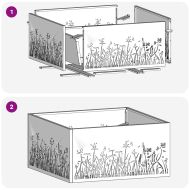 Огнище Кафяво 60 x 60 x 30 cm Патинираща стомана