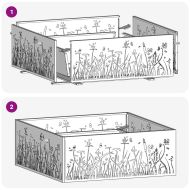 Огнище Кафяво 80 x 80 x 30 cm Патинираща стомана