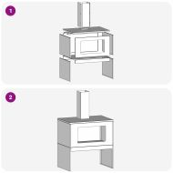 Огнище Черно 60 x 40 x 96 см Стомана