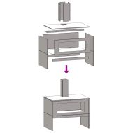 Огнище Кафяво 80 x 50 x 96 см Патинираща стомана