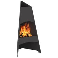 Огнище Черно 50 x 50 x 95 см Стомана