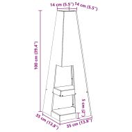 Огнище Черно 35 x 35 x 100 см Стомана