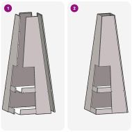 Огнище Кафяво 35 x 35 x 100 см Променлива стомана