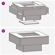 Огнище Кафяво 60 x 60 x 30 cm Патинираща стомана