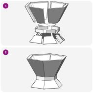 Огнище Черно 50 x 50 x 40 cm Стомана