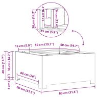 Огнище Черно 80 x 80 x 40 cm Стомана