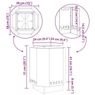 Бездимна камина Черно 38 x 38 x 51 см Стомана