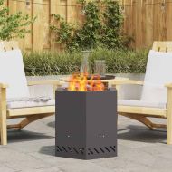 Бездимна камина Черно 48 x 48 x 51 см Стомана