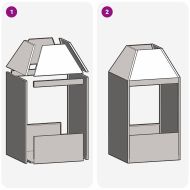 Огнище Кафяво 50 x 50 x 100 cm Патинираща стомана