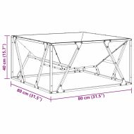 Огнище Черно 80 x 80 x 40 cm Стомана
