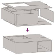 Огнище Кафяво 100 x 100 x 30 cm Патинираща стомана