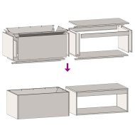 Огнище Кафяво 160 х 45 х 35 см Стомана