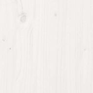 Табла за книги с L-образна, бяла, 80 см, масивно дърво бор