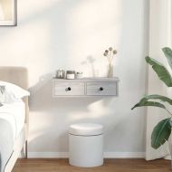 Стенен рафт с чекмеджета сив сонома 60x28x15 см инженерно дърво