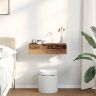 Стенен рафт с чекмеджета 60x26,5x15 см инженерно дърво