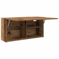 Стенен шкаф за баня, старо дърво, 80x25x40 см, инженерно дърво