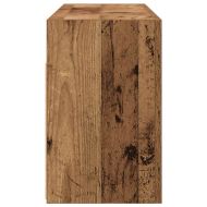 Стенен шкаф за баня, старо дърво, 80x25x40 см, инженерно дърво