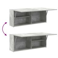 Стенен шкаф за баня, бетонно сив, 100x25x40 см, инженерно дърво