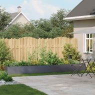 Кашпа, антрацит, 360x40x40 см, студеновалцувана стомана