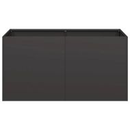 Кашпа, черна, 80x40x40 см, студеновалцувана стомана