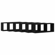 Стени за рафтове с рафт 6 pcs Черния дъб 60 x 15 x 23 cm