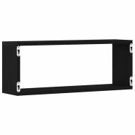 Стени за рафтове с рафт 6 pcs Черния дъб 60 x 15 x 23 cm