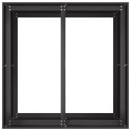 Кашпа, черна, 80x80x80 см, стомана