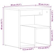 Нощен шкаф Черния дъб 40 x 30 x 40 см Инженерно дърво