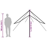 Брезент за къмпинг, оранжев, 460x305x210 см, водоустойчив
