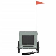 Ремарке за колело за любимци сив и черен Оксфорд плат и желязо