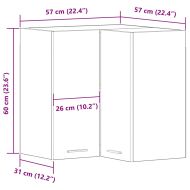 Висящ шкаф Lyon Черния дъб 57 x 57 x 60 см Инженерно дърво