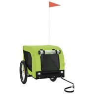 Ремарке за колело за любимци зелено черно Оксфорд плат и желязо