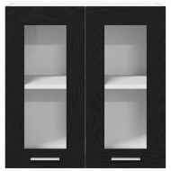 Висящ шкаф с рафт Черния дъб 60 x 31 x 60 см Инженерно дърво