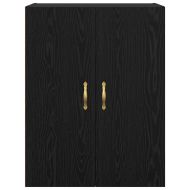 Стенно шкафче 2 pcs Черния дъб 69,5 x 34 x 90 см
