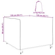 Покривало за мебели 135 x 135 x 90 cm 210D Оксфордска материя