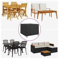 Покривало за мебели Едноцветен Черно 135 x 135 x 90 cm текстил