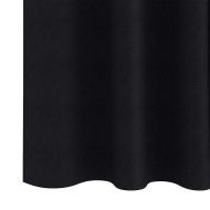 Завеси за затъмняване с пръстени 2 pcs Черно 175 x 140 см