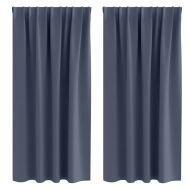 Завеси за затъмняване с пръстени 2 pcs Антрацит 175 x 140 см