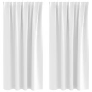Завеси за затъмняване с пръстени 2 pcs Ярко бяло 175 x 140 см