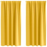 Завеси за затъмняване с пръстени 2 pcs Горчично жълто