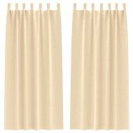 Завеси за затъмняване с пръстени 2 pcs Крем 245 x 140 см