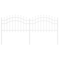 Градска ограда Бяло 240 x 115 cm Прахово покритие стомана