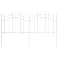 Градска ограда Бяло 240 x 140 cm Прахово покритие стомана